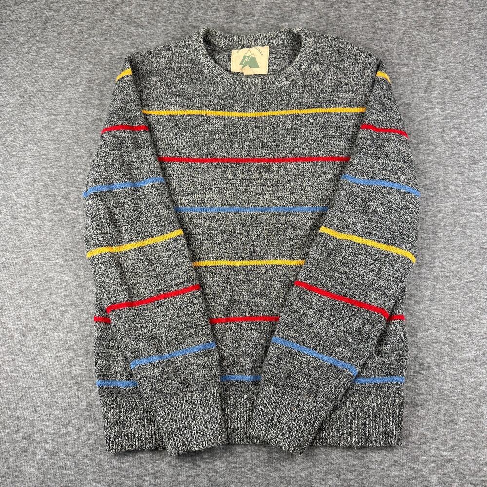 O’Hanlon Mills Men’s Medium Marled Striped Crewneck Sweater